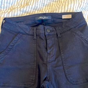 Mavi cargo pant, black, size 25, IVY. Mid rise, slim cargo.